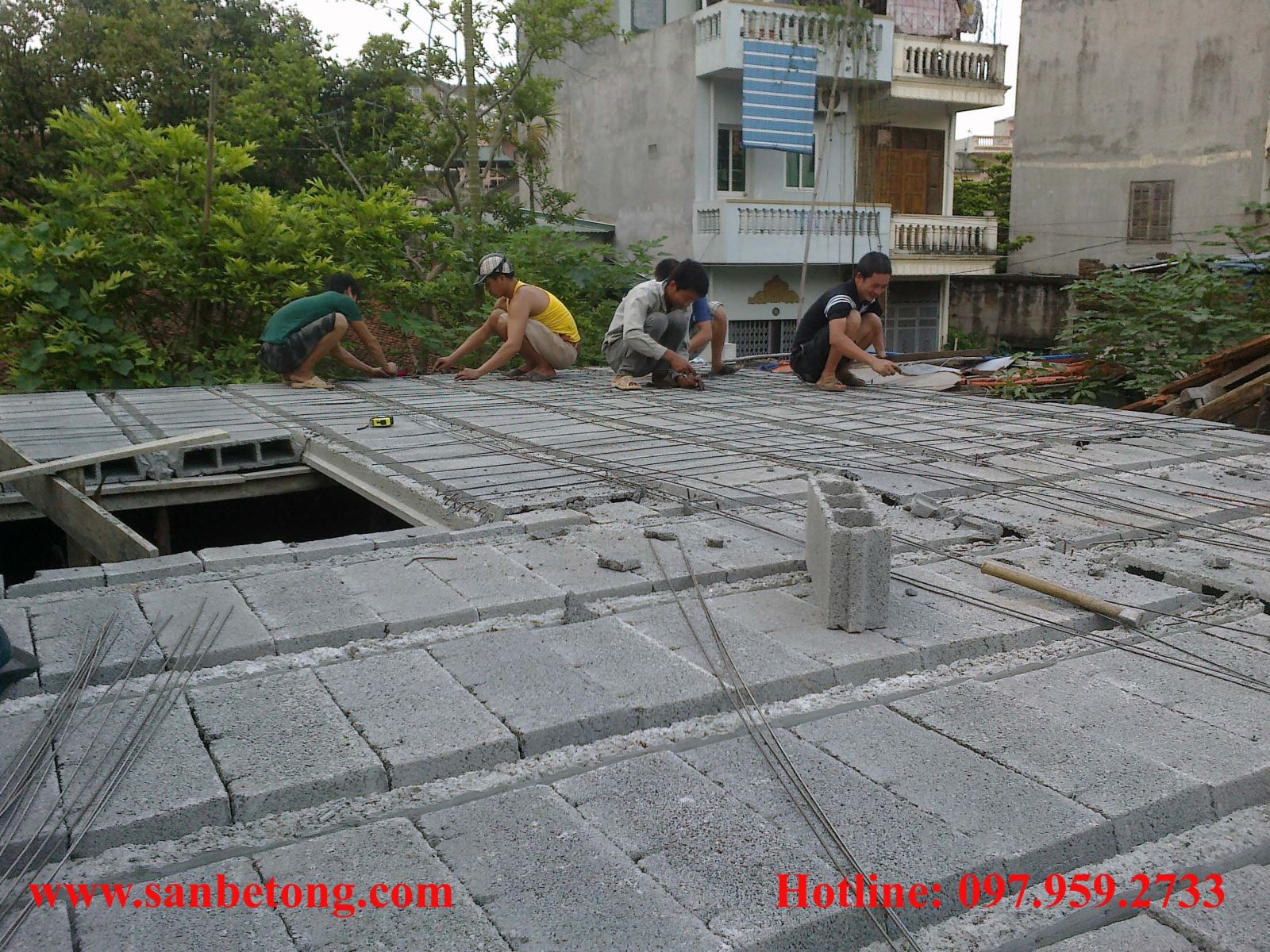 Sửa nhà bằng sàn bê tông siêu nhẹ tại Trần Hữu Tước