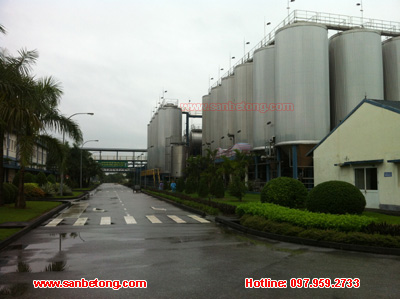 Công trình bê tông nhẹ nhà máy bia Châu Á Thái Bình Dương